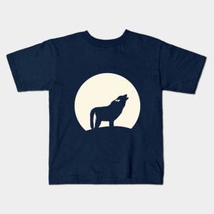 Moonlight Howling Wolf Kids T-Shirt